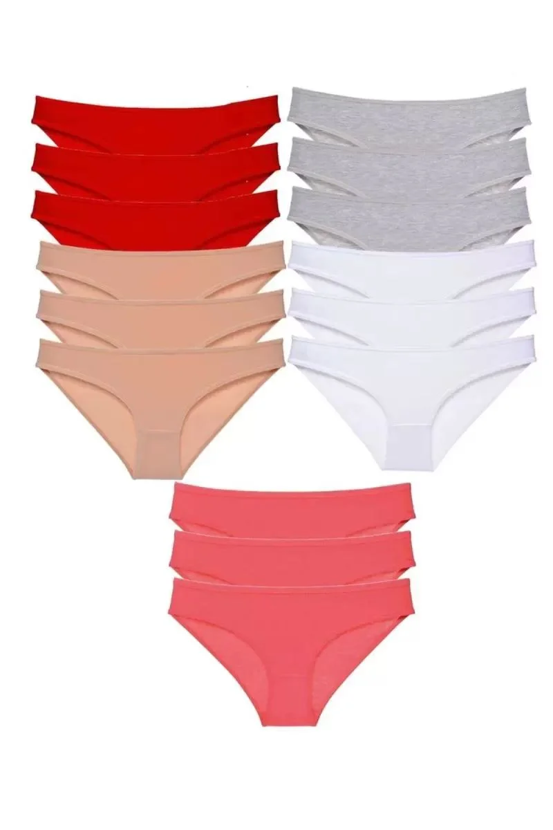 15 Adet Süper Eko Set Likralı Kadın Slip Külot 522