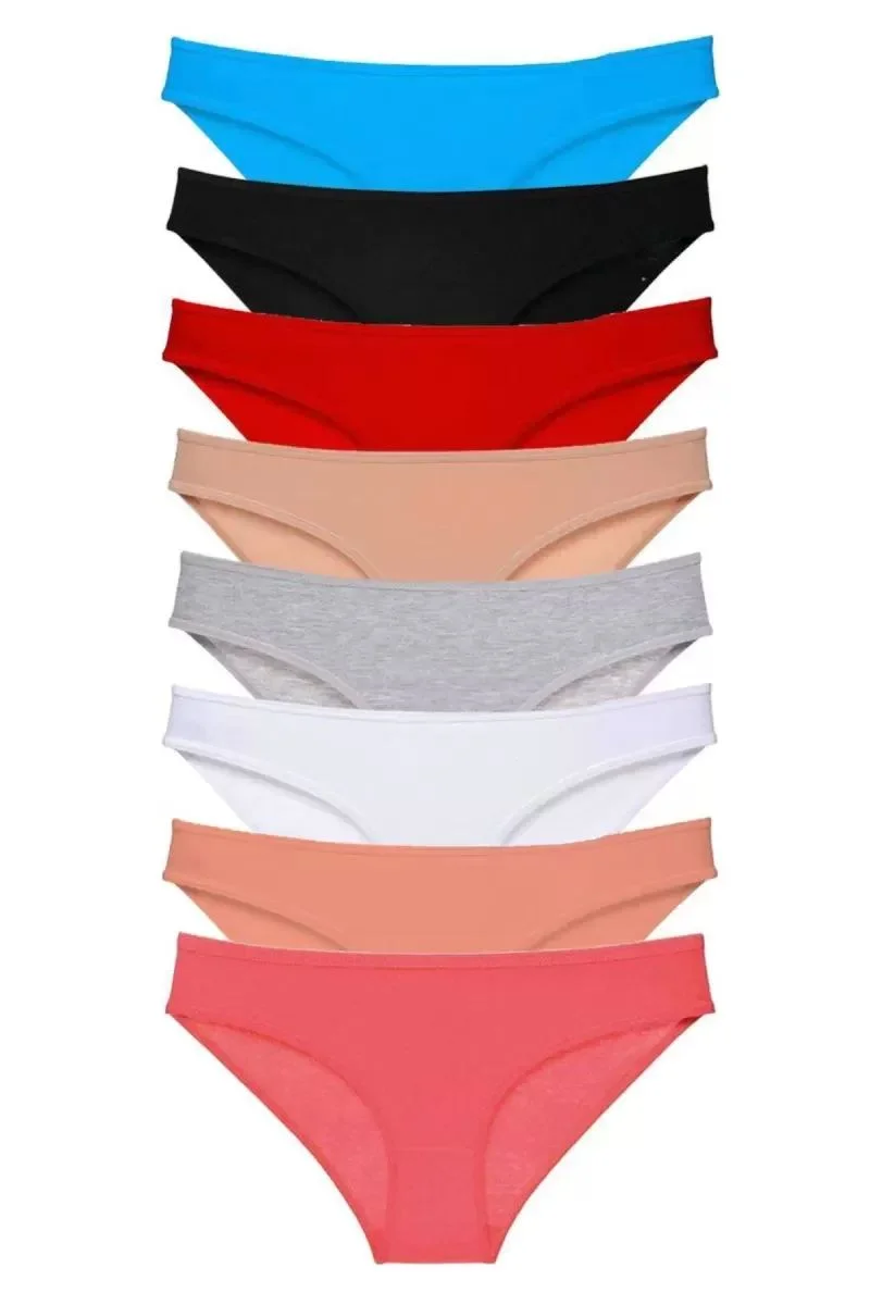 8 Adet Süper Eko Set Likralı Kadın Slip Külot Set 2