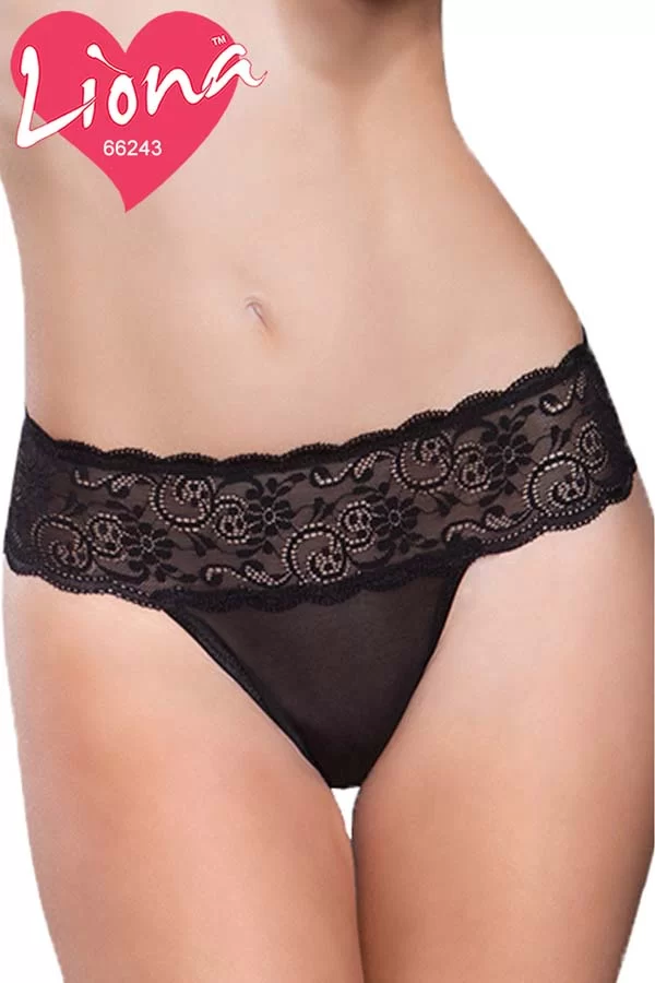 Kurdeleli Siyah Bayan Seksi Külot