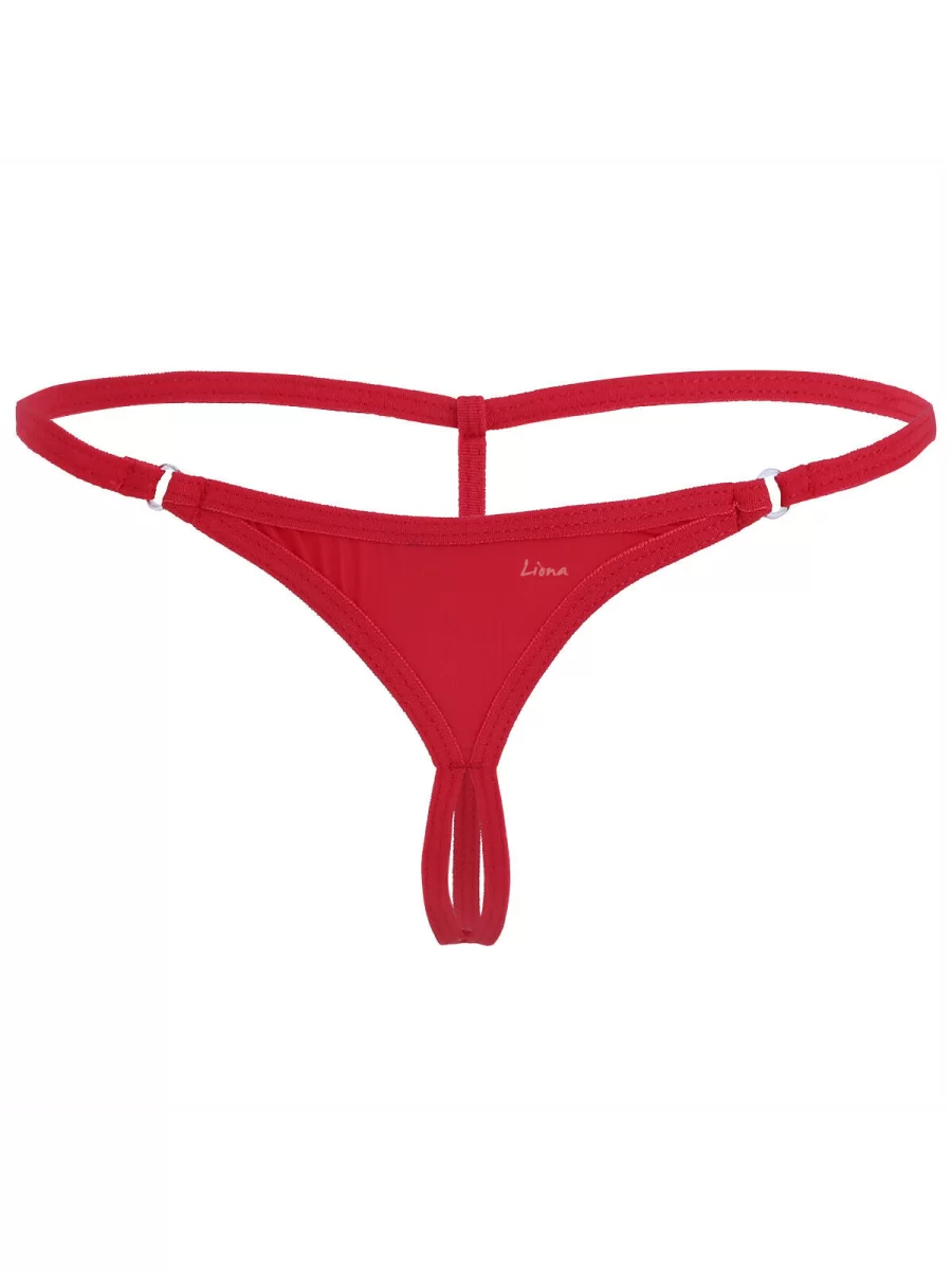 Halkalı Mini Kırmızı Kadın Fantezi G String