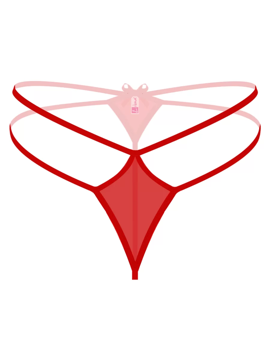 Büyük Beden Kırmızı Fantazi String Külot