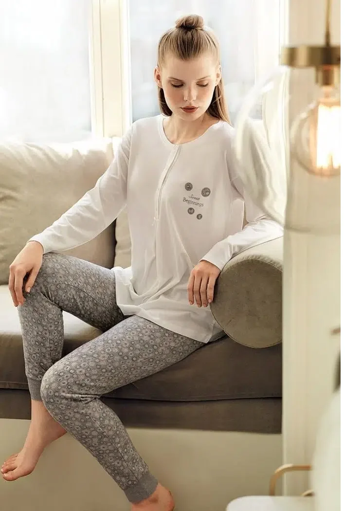 11301 Kadın Sabahlıklı Pijama Takımı
