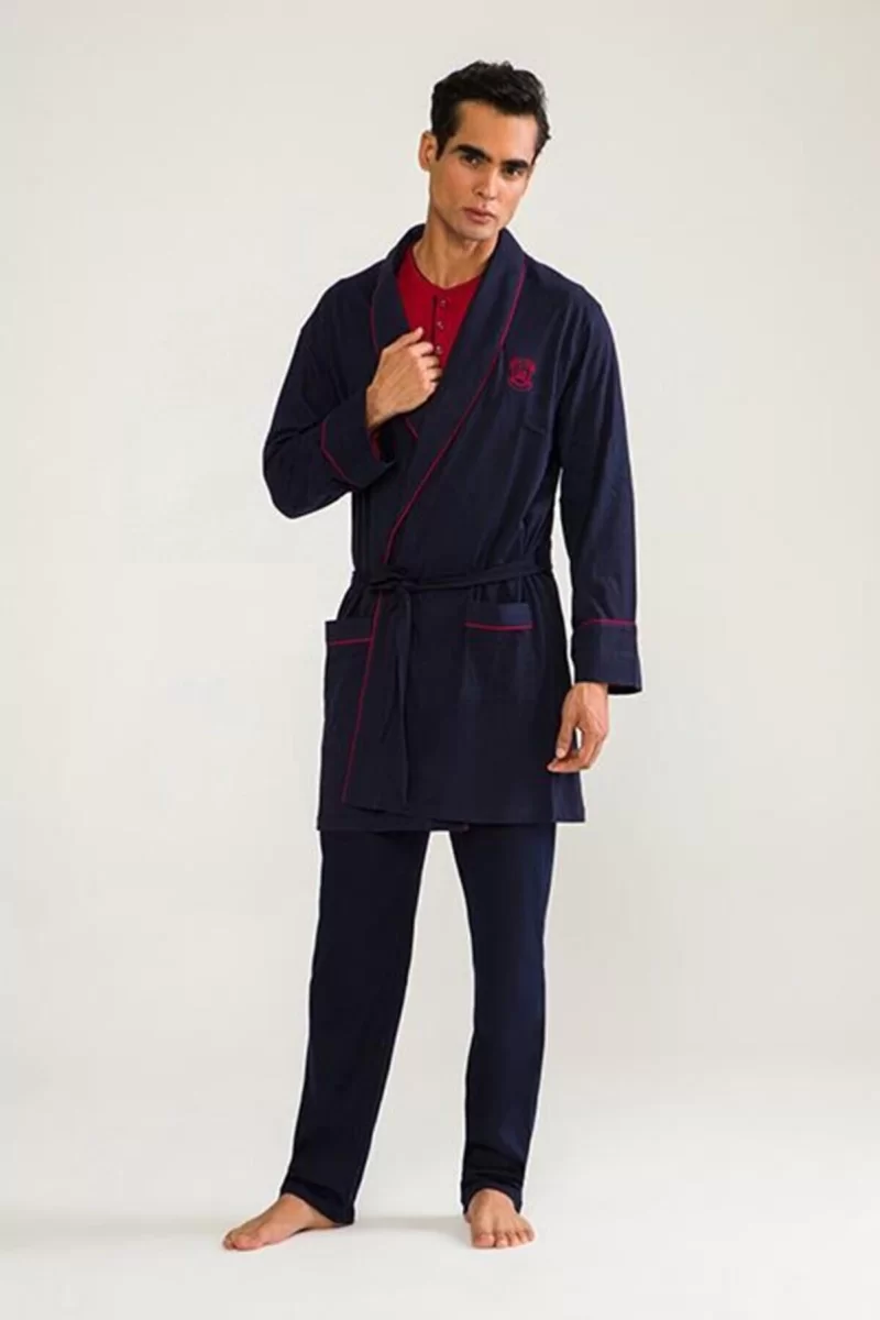 D'S Damat 03000 5'li Robdöşambr Erkek  Damat Pijama Seti