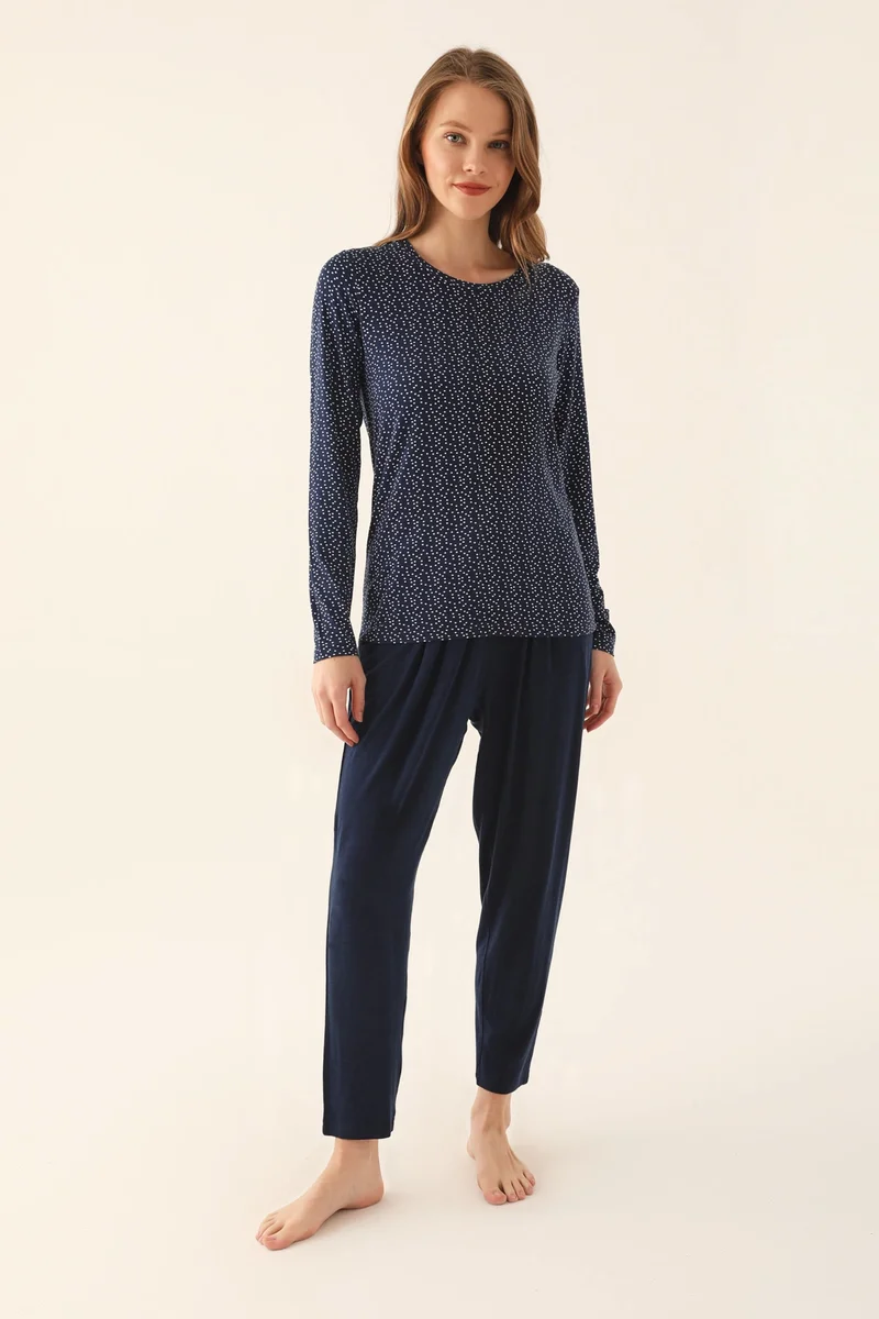 2660-S Kadın Uzun Kollu Pijama Takımı