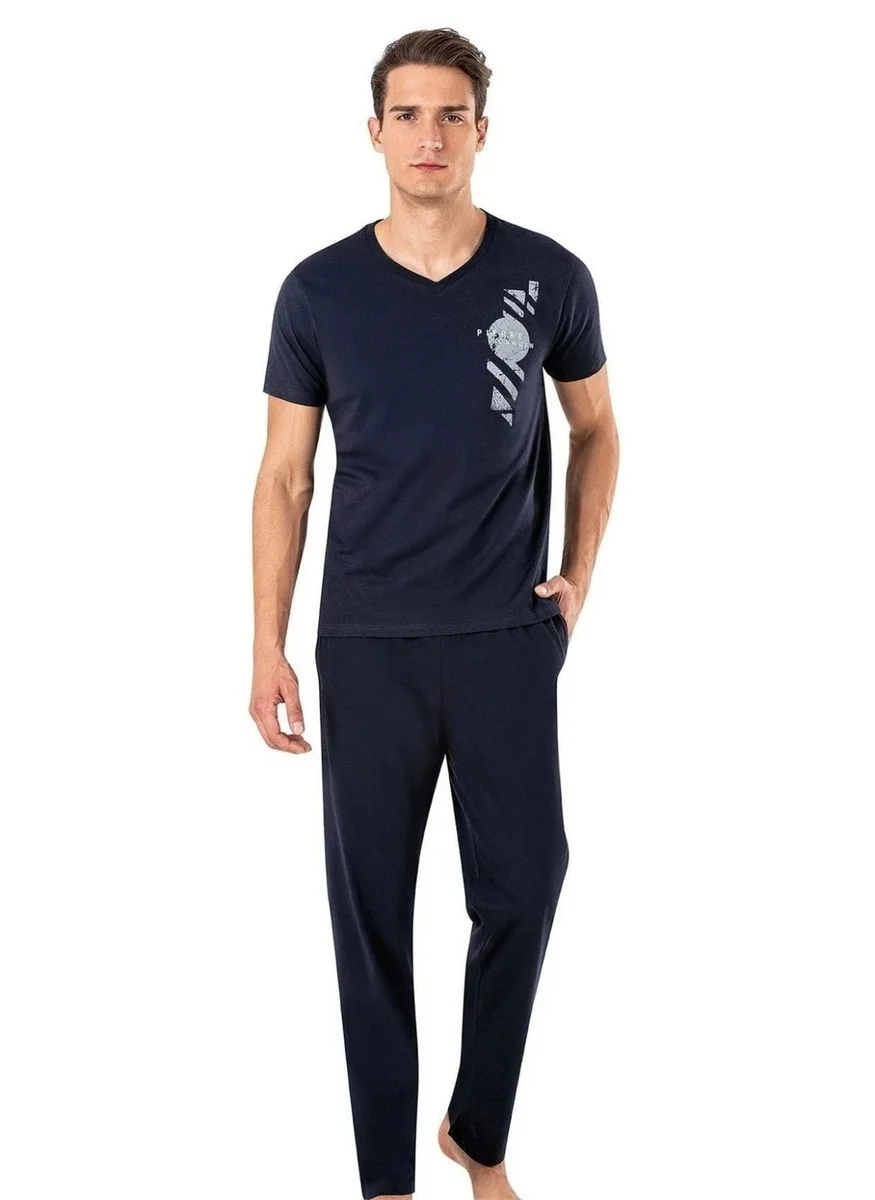 Pierre Cardin 6011 Erkek  Kısa Kol V Yaka Pijama Takımı