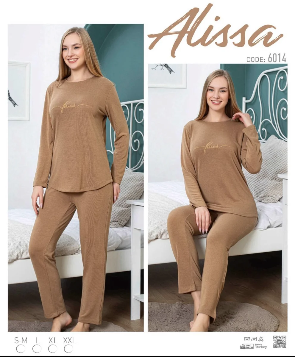 Alissa 6014 Kadın Uzun Kol Pijama Takımı