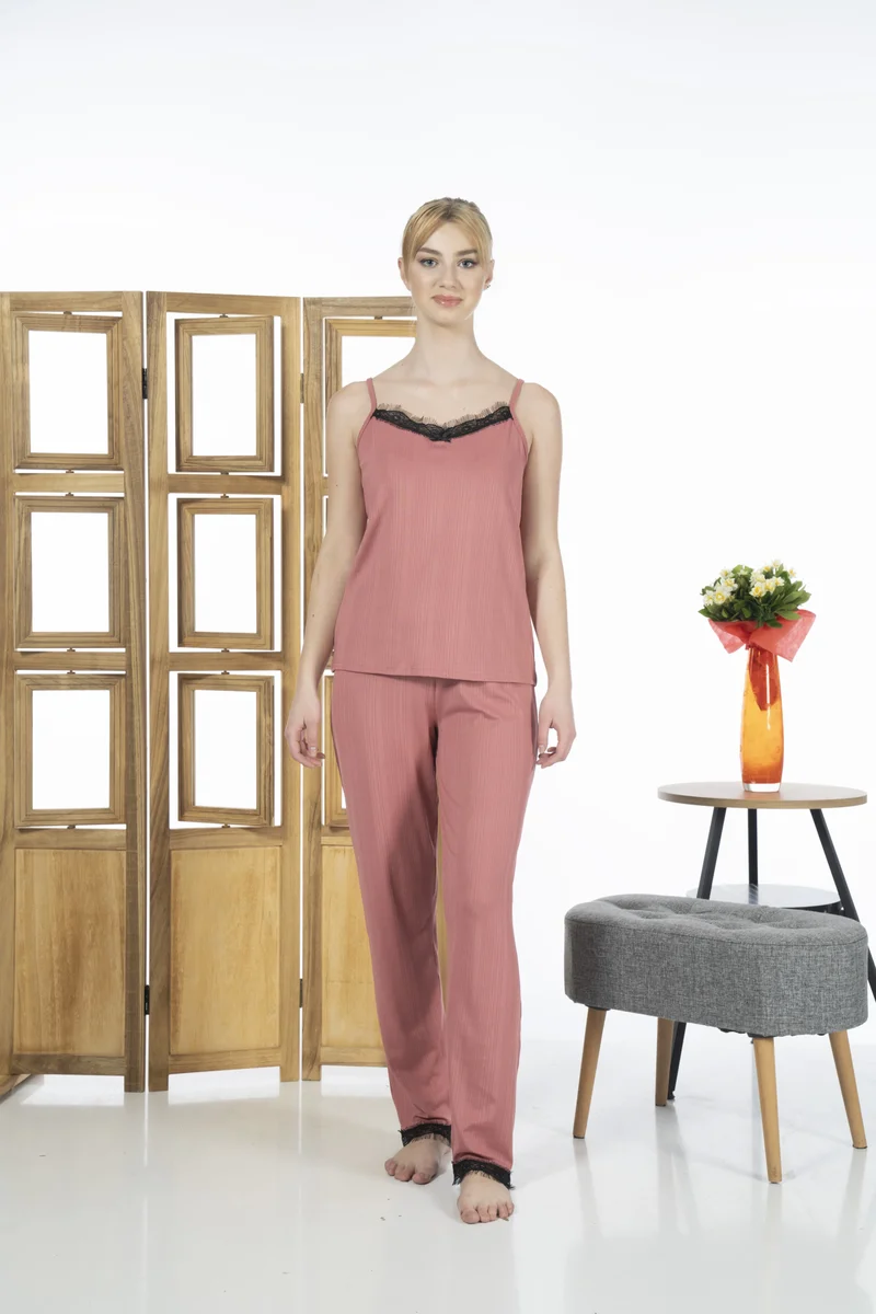 24100 Kadın Pegasus İp Askılı Pijama Takımı