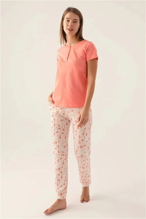 2891-X Bayan Battal  Kısa Kol Pijama Takım