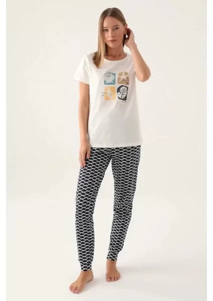 Arnetta 2871-S  Kadın Kısa Kol Pijama Takımı
