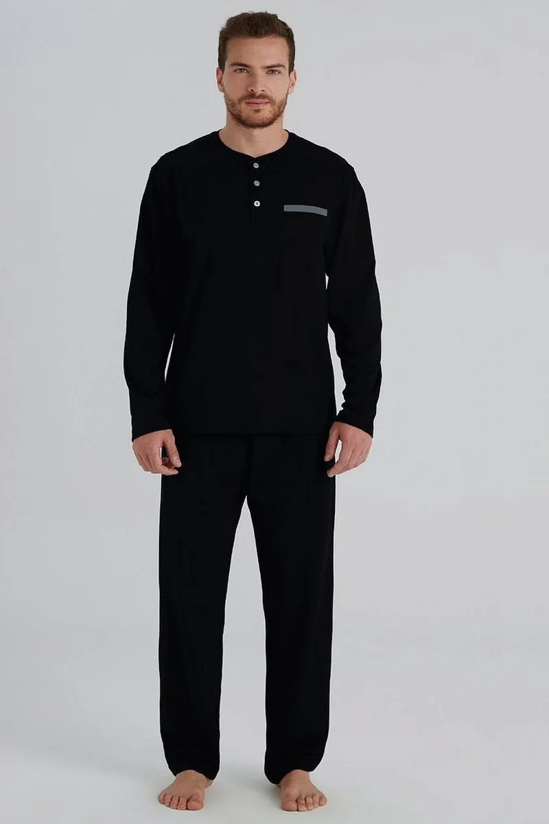 Eros 960 Erkek  Uzun Kol Patlı Pijama Takımı