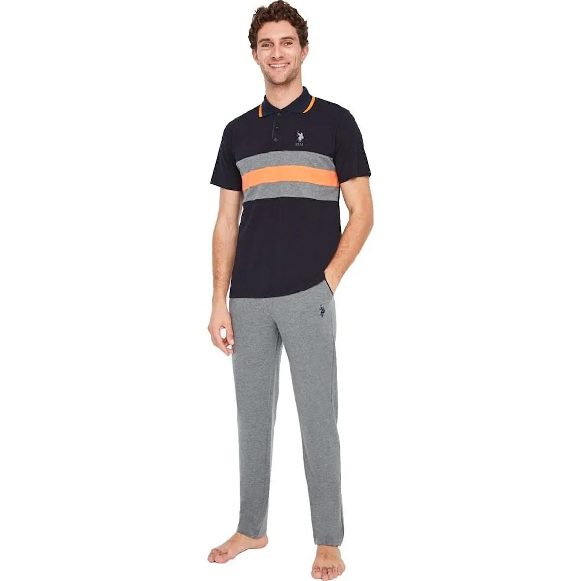 U.S Polo 18690 Erkek  Patlı Pijama Takım
