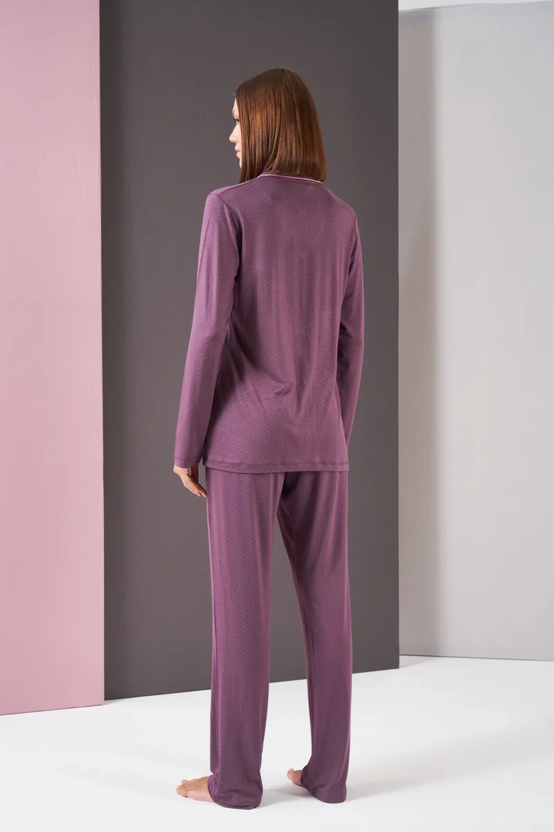 Pjs 26025 Önü Düğmeli Pijama Takımı