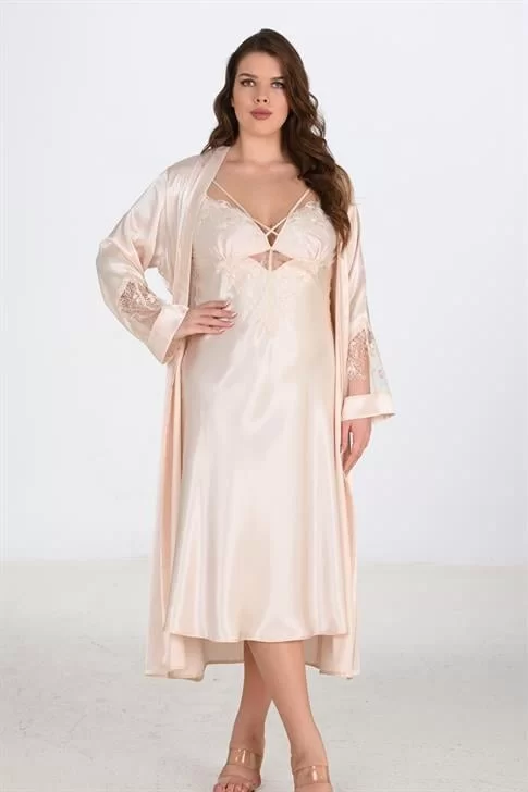 2li Fildişi Sabahlık Takımı Bigsize 6222