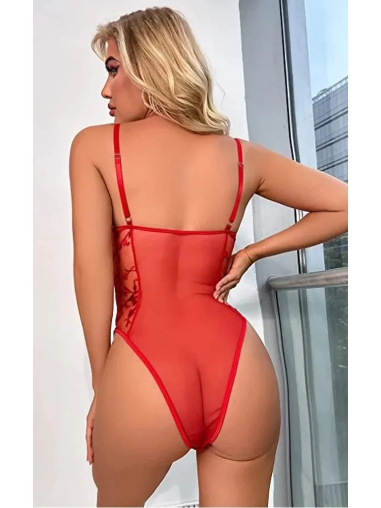 For Dreams 8423 Çiçekli Fantezi Bodysuit