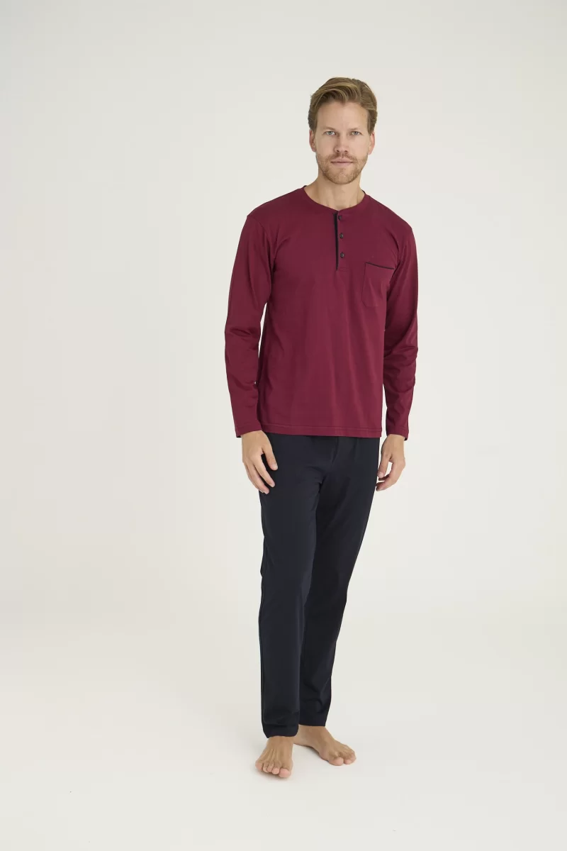 9250 Erkek Midi Yaka Pijama Takım
