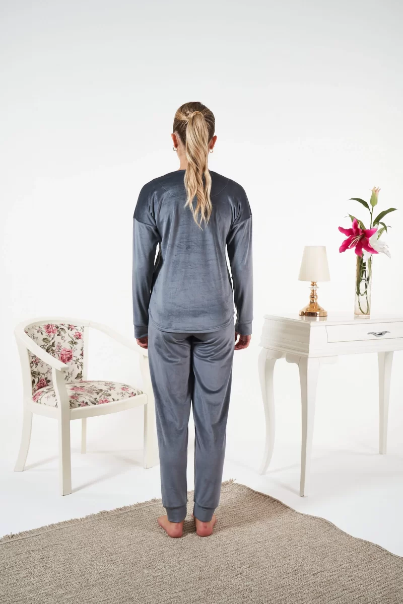 Estiva 25383 Uzun Kol Kadife Pijama Takımı