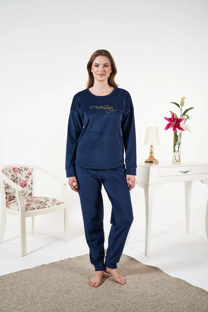 Estiva 25386 Uzun Kol Kadife Pijama Takımı