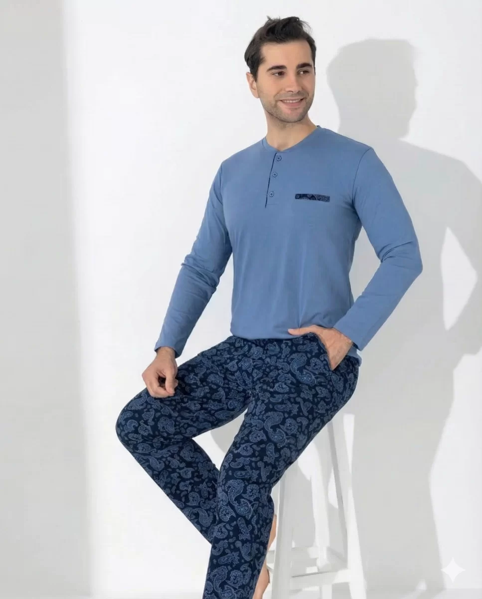 Boyraz 0403 Erkek Uzun Kol Pijama Takımı
