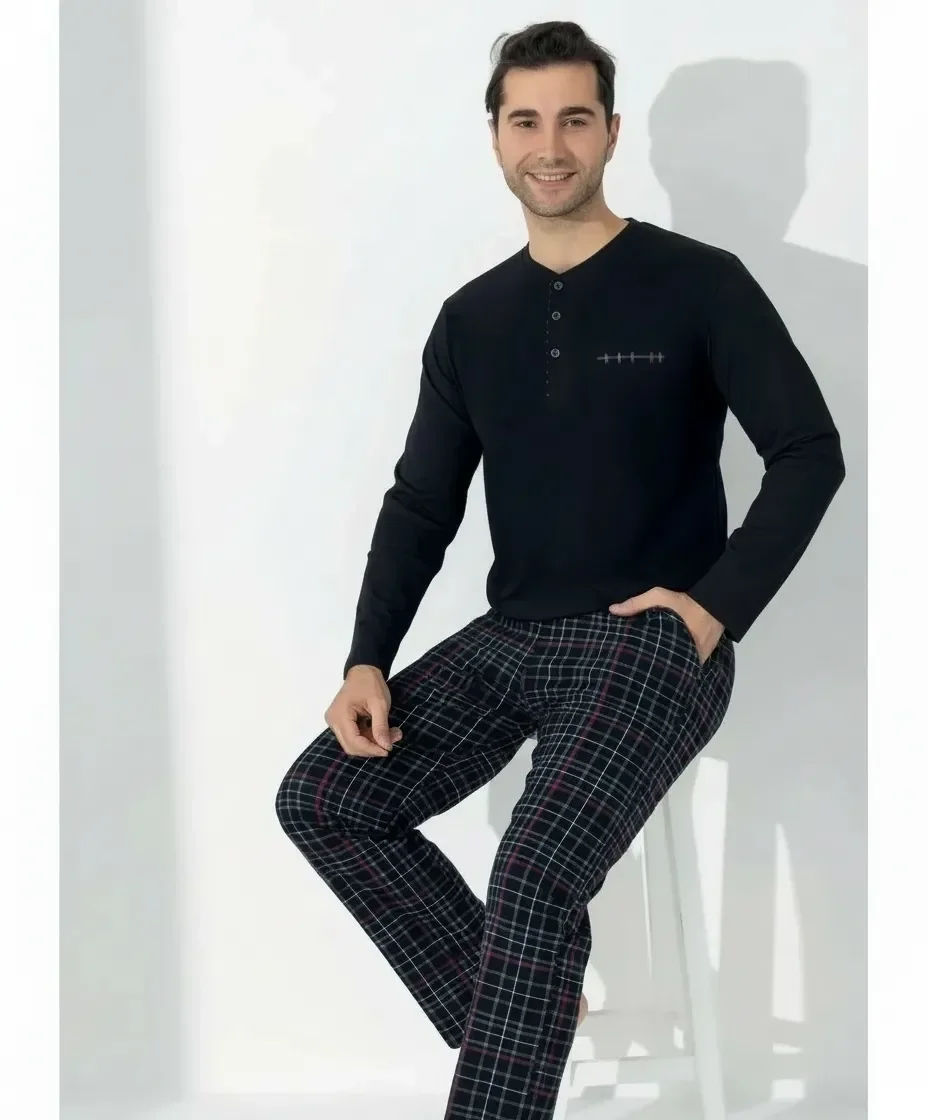 Boyraz 0400 Erkek Uzun Kol Pijama Takımı