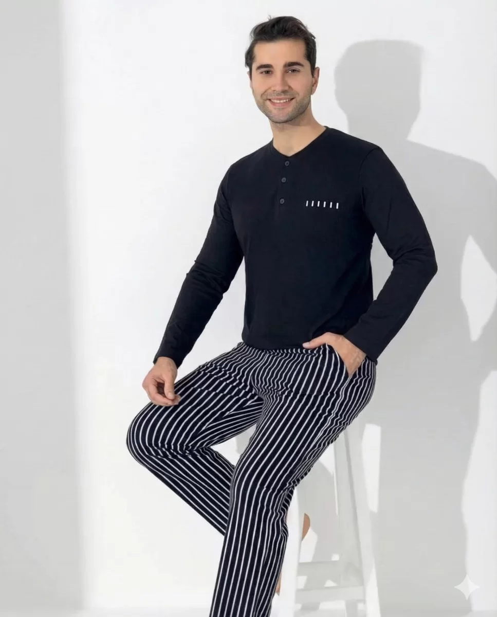 Boyraz 0405 Erkek Uzun Kol Pijama Takımı