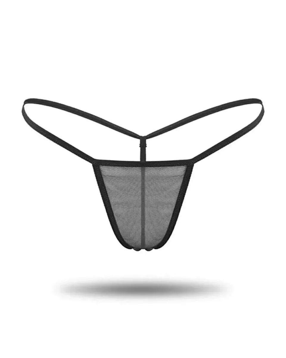 Kadın 3'lü Transparan Tül String