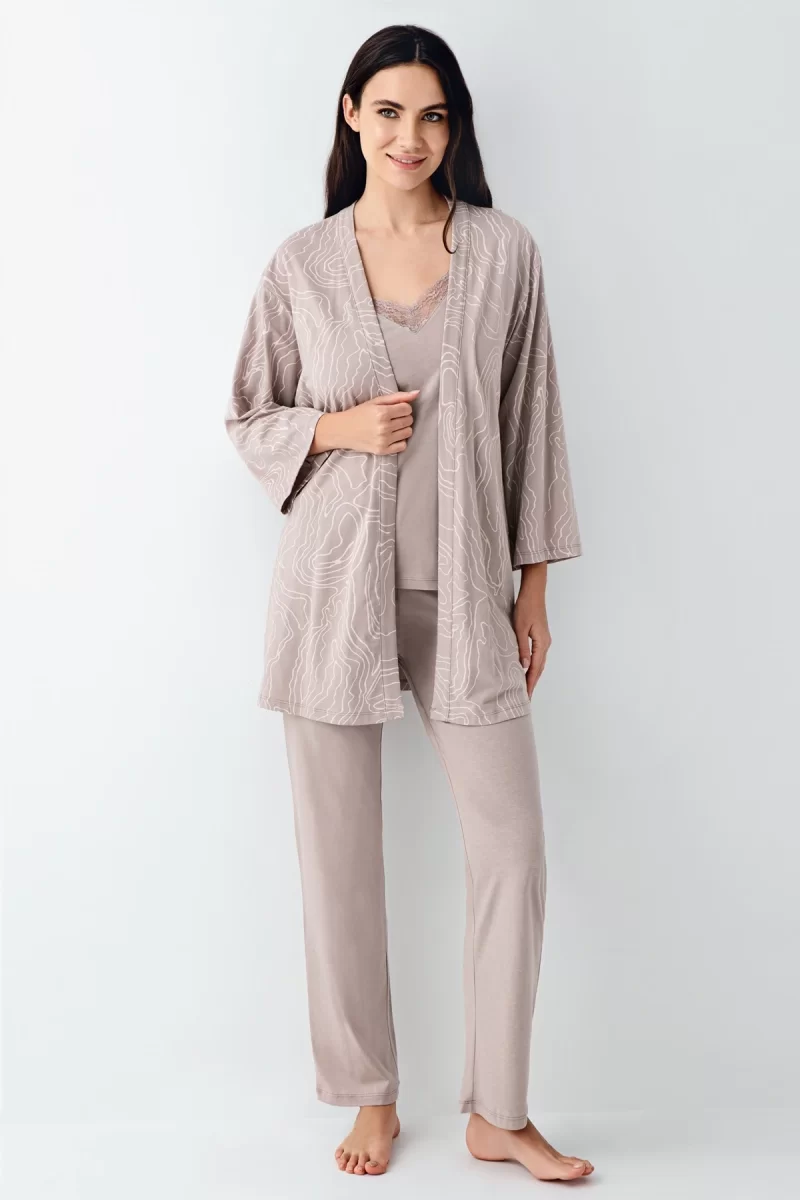 Pierre Cardin 9099-S 3'lü Pijama Takımı