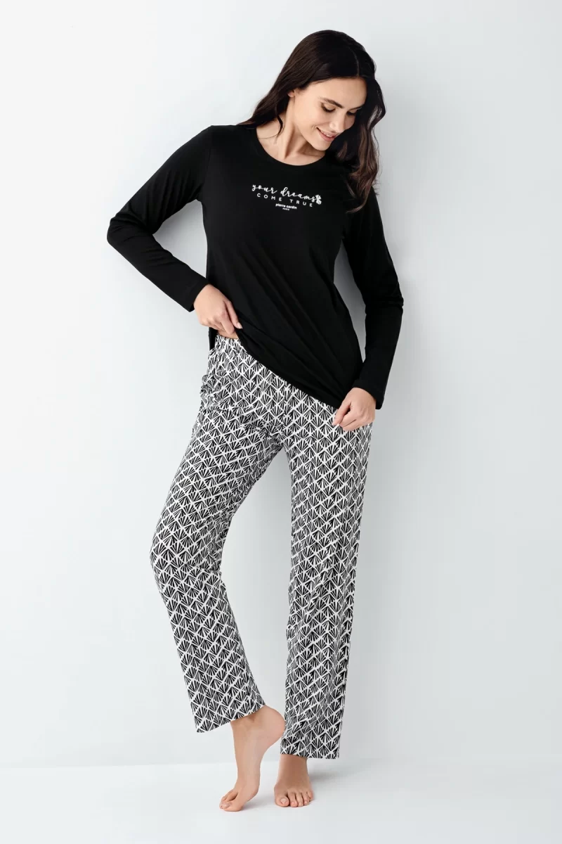 Pierre Cardin 9068-S Kadın Uzun Kol Pijama Takım
