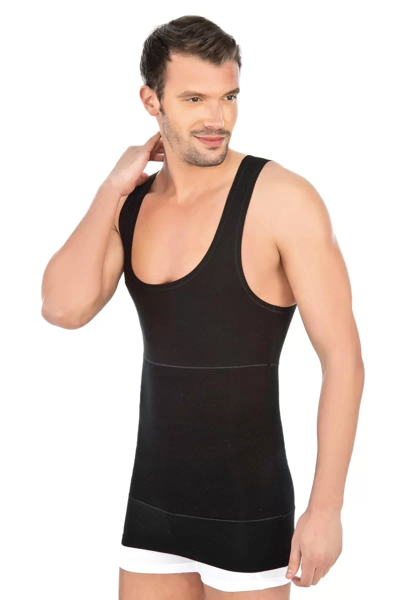 Siyah MI  1400 Modal Cotton Erkek Atlet Korse