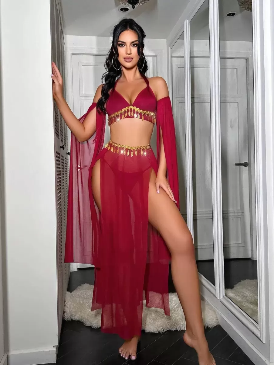 Özel Tasarım Kırmızı Harem Kostümü