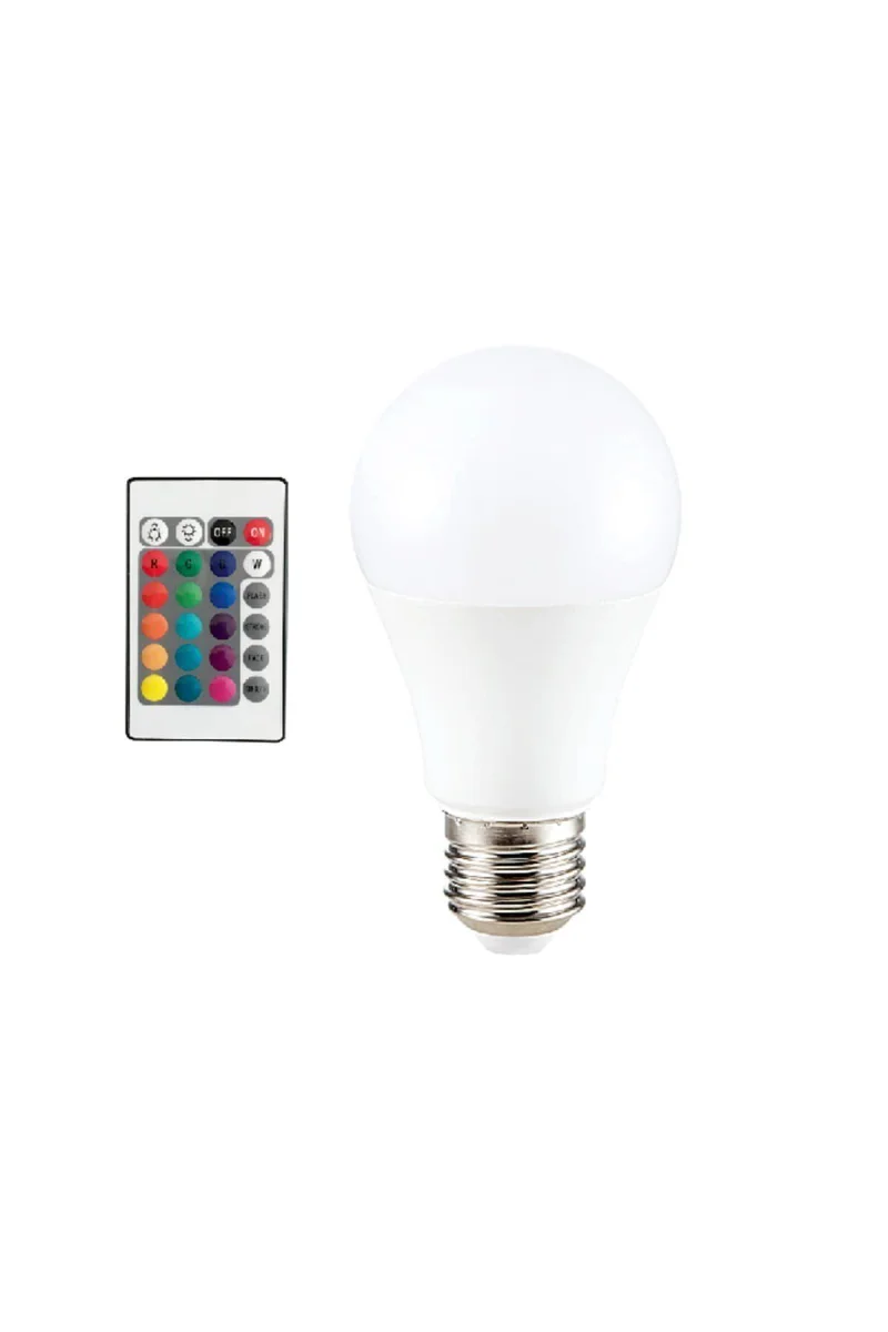 9W E27 RGB ve Beyaz Işık Kumandalı Ampul
